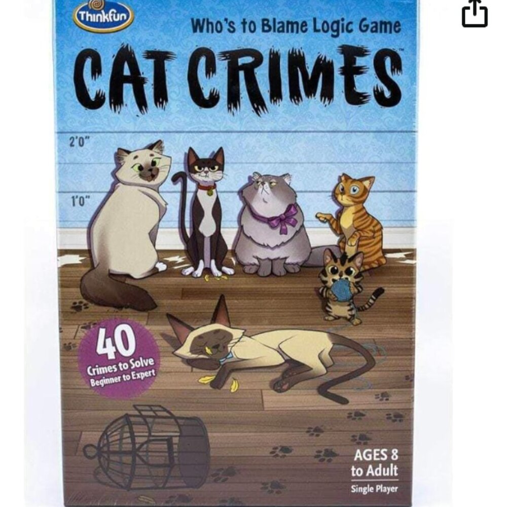 ThinkFun Cat Crimes Logic Game Complete Brain Puzzle